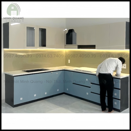 TỦ BẾP KHUNG VINCO - CÁNH PHỦ ACRYLIC AR0017
