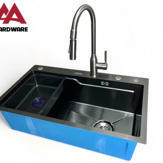 BỒN RỬA CHÉN MÀU ĐEN INOX 304