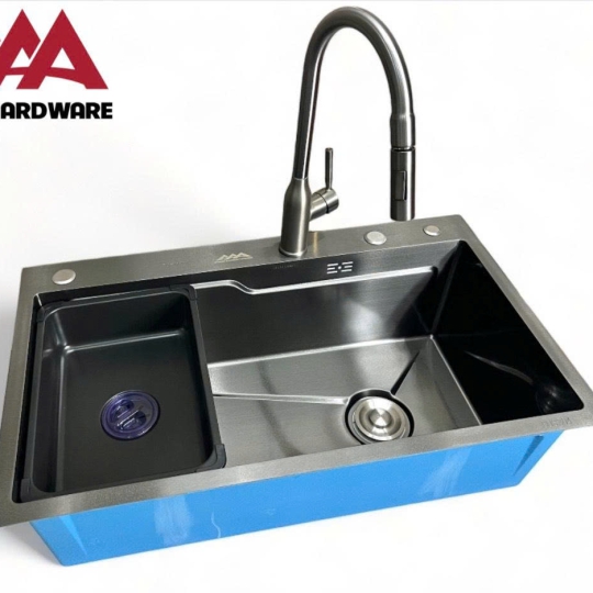 BỒN RỬA CHÉN MÀU ĐEN INOX 304