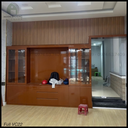 Tủ kệ tivi tích hợp tủ rượu, chất liệu nhựa Vincoplastic bền đẹp, mang đến vẻ sang trọng KT0053 