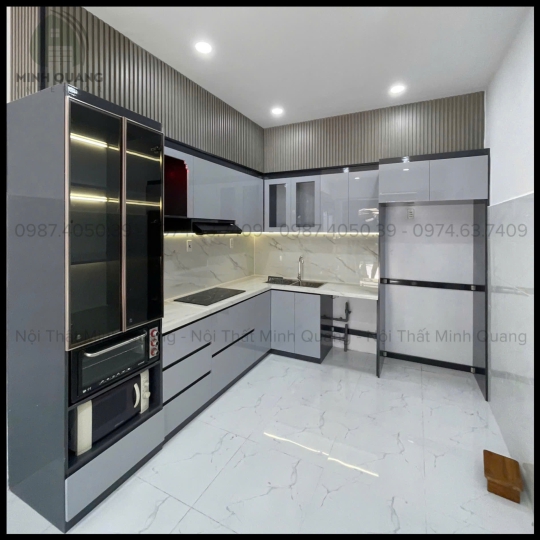 TỦ BẾP KHUNG VINCO - CÁNH PHỦ ACRYLIC AR0023