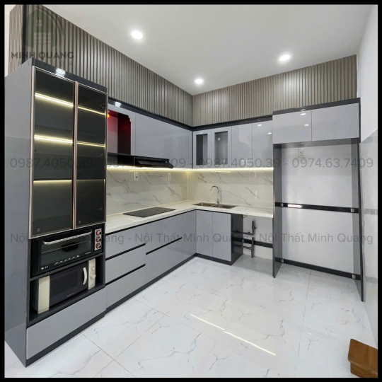 TỦ BẾP KHUNG VINCO - CÁNH PHỦ ACRYLIC AR0023