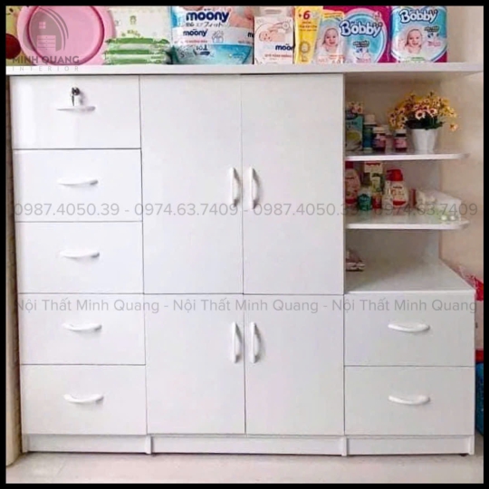 TỦ QUẦN ÁO TRẺ EM NHỰA ĐÀI LOAN TE0025