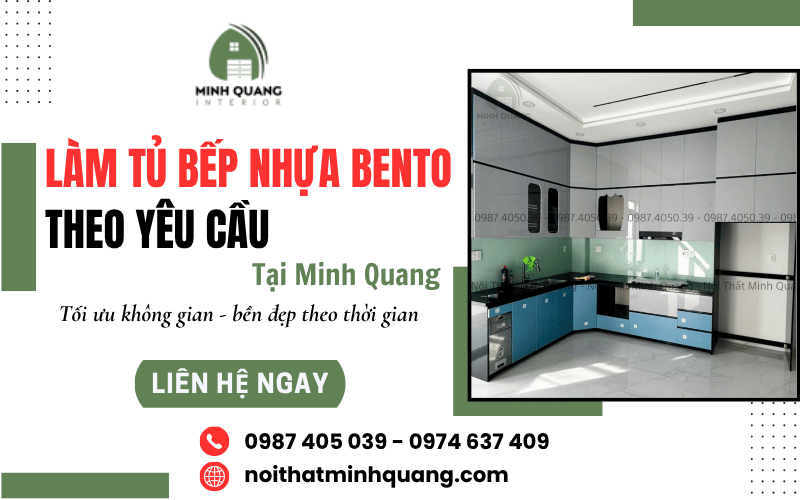 làm tủ bếp nhựa bento theo yêu cầu