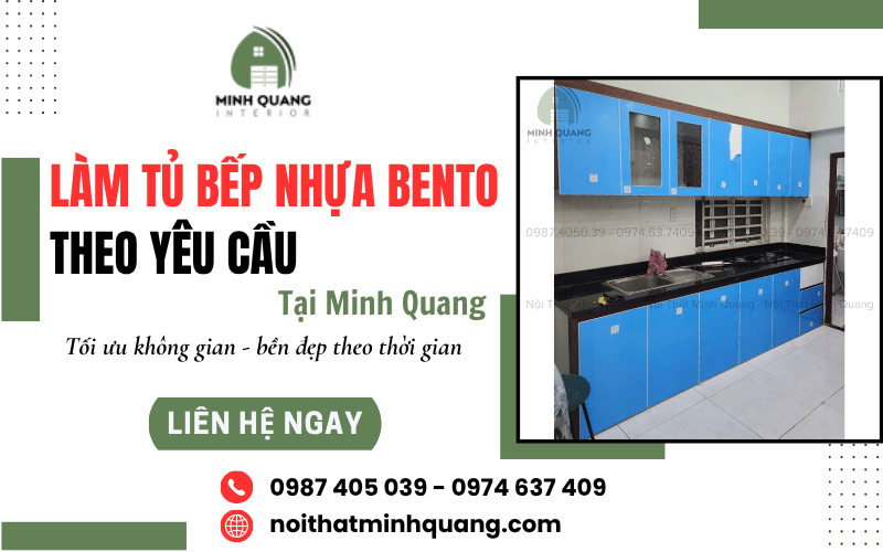 làm tủ bếp nhựa bento theo yêu cầu
