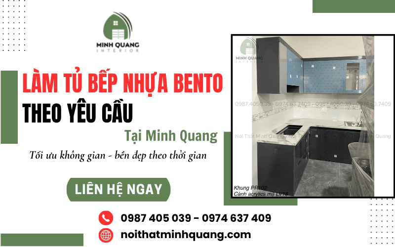 làm tủ bếp nhựa bento theo yêu cầu