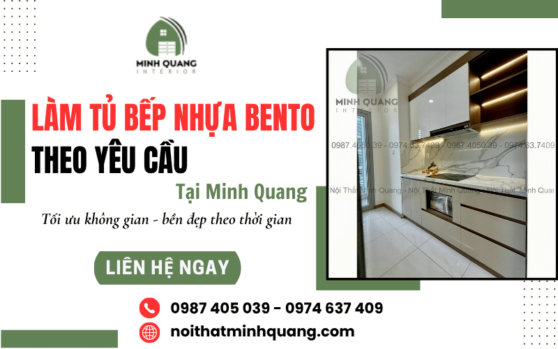 làm tủ bếp nhựa bento theo yêu cầu