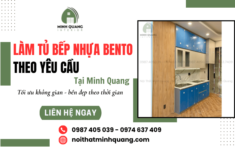 làm tủ bếp nhựa bento theo yêu cầu