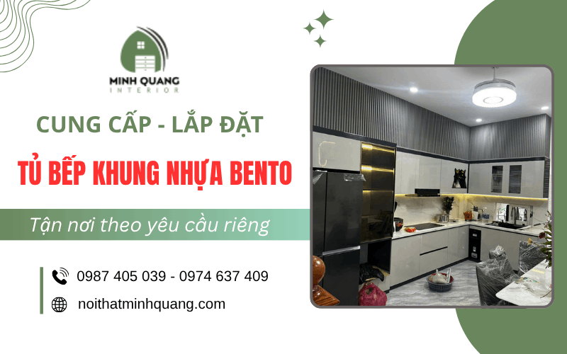 tủ bếp khung nhựa bento