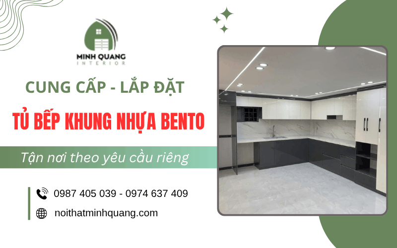 tủ bếp khung nhựa bento