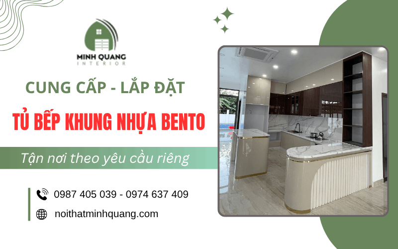 tủ bếp khung nhựa bento
