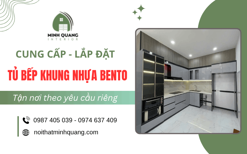 tủ bếp khung nhựa bento