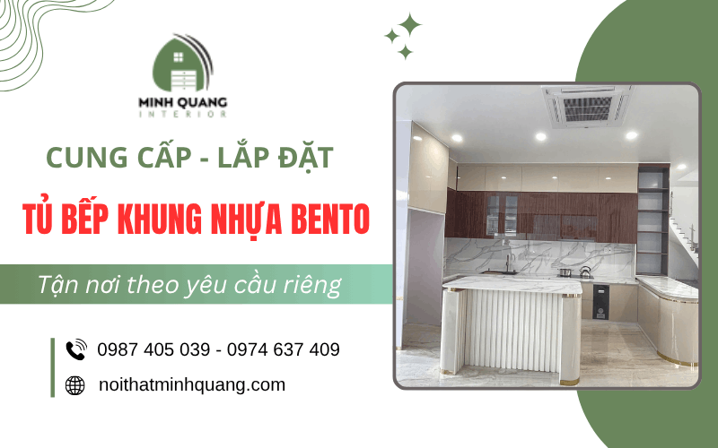 tủ bếp khung nhựa bento
