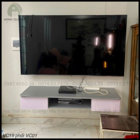 Kệ tivi nhựa Vincoplastic với thiết kế phối màu trắng xám, mang đến vẻ đẹp tinh tế và sang trọng KT0047