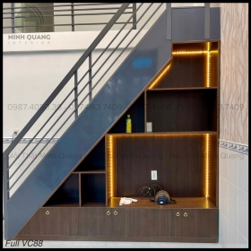 Tủ kệ cầu thang tiện lợi và sang trọng với chất liệu nhựa Vincoplastic cao cấp, hiện đại KT0048