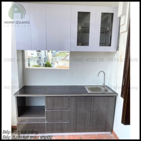 Tủ bếp chữ I trên dưới nhựa Đài Loan cực đẹp MN0067