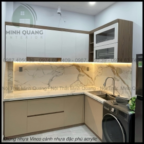 TỦ BẾP KHUNG VINCO - CÁNH PHỦ ACRYLIC AR002