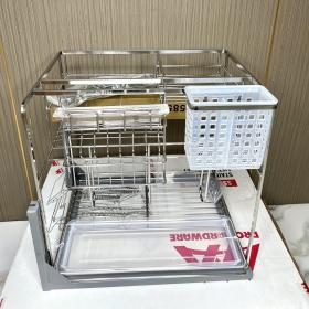 KỆ ĐỂ DAO THỚT GIA VỊ NAN DẸT INOX 304 