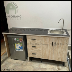 Tủ bếp mini kèm máy giặt là giải pháp tiện lợi cho không gian nhỏ, tích hợp cả tủ bếp và máy giặt trong một đơn vị, tiết kiệm diện tích MN0052