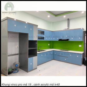 TỦ BẾP KHUNG VINCO - CÁNH PHỦ ACRYLIC AR003
