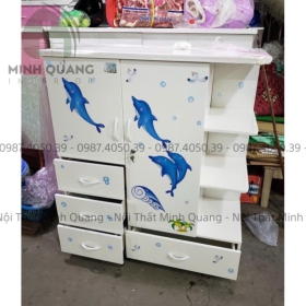 TỦ QUẦN ÁO TRẺ EM NHỰA ĐÀI LOAN TE0017